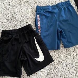 Boys shorts. Nike, Under Armour. 5T. Used condition. No holes, tears or stains.